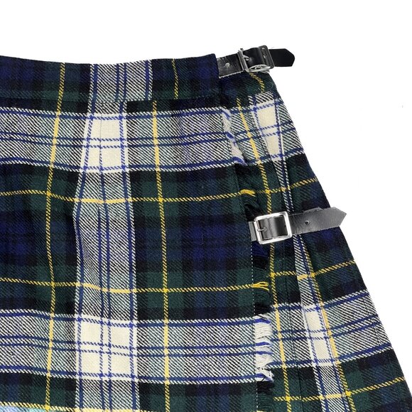 Vintage Westaway & Westaway Plaid 100% Wool Pleated Plaid Midi Skirt Size UK 12 - Picture 3 of 9